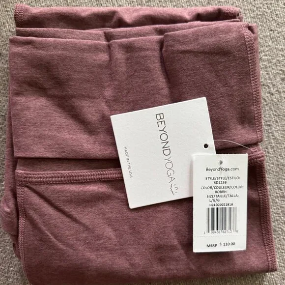 NWT Beyond Yoga Spacedye Foldover Bootcut Pant - Rose Brush Heather - Picture 6 of 6